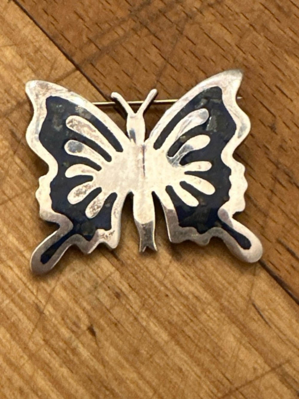 VTG Taxco Mexico sterling silver butterfly brooch 1.75” 12g solid silver